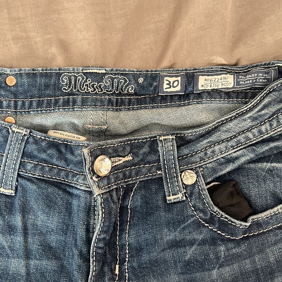 MissMe Low Rise Y2k Jeans (size 30) - Picture 2 of 4